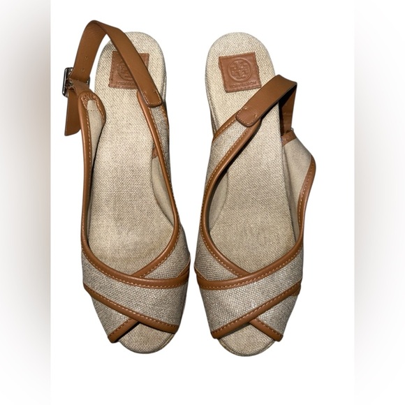 Tory Burch Majorca Platform Slingback Wedge Sandals - Size 39 - Picture 2 of 9